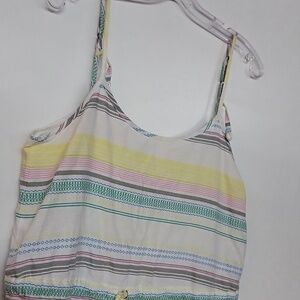 🌈Element Colorful Striped Cotton Rayon Lightweight Romper Size Medium